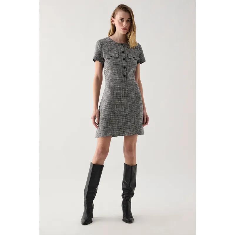ASH - Vestido Corto Negro Mujer Ash