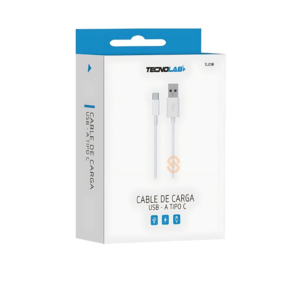 TECNOLAB - Cable De Carga Usb A Tipo C 1m Blanco - SC