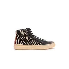 GIANI DAFIRENZE - Zapatilla Mujer De Cuero Miriam Zebra C2