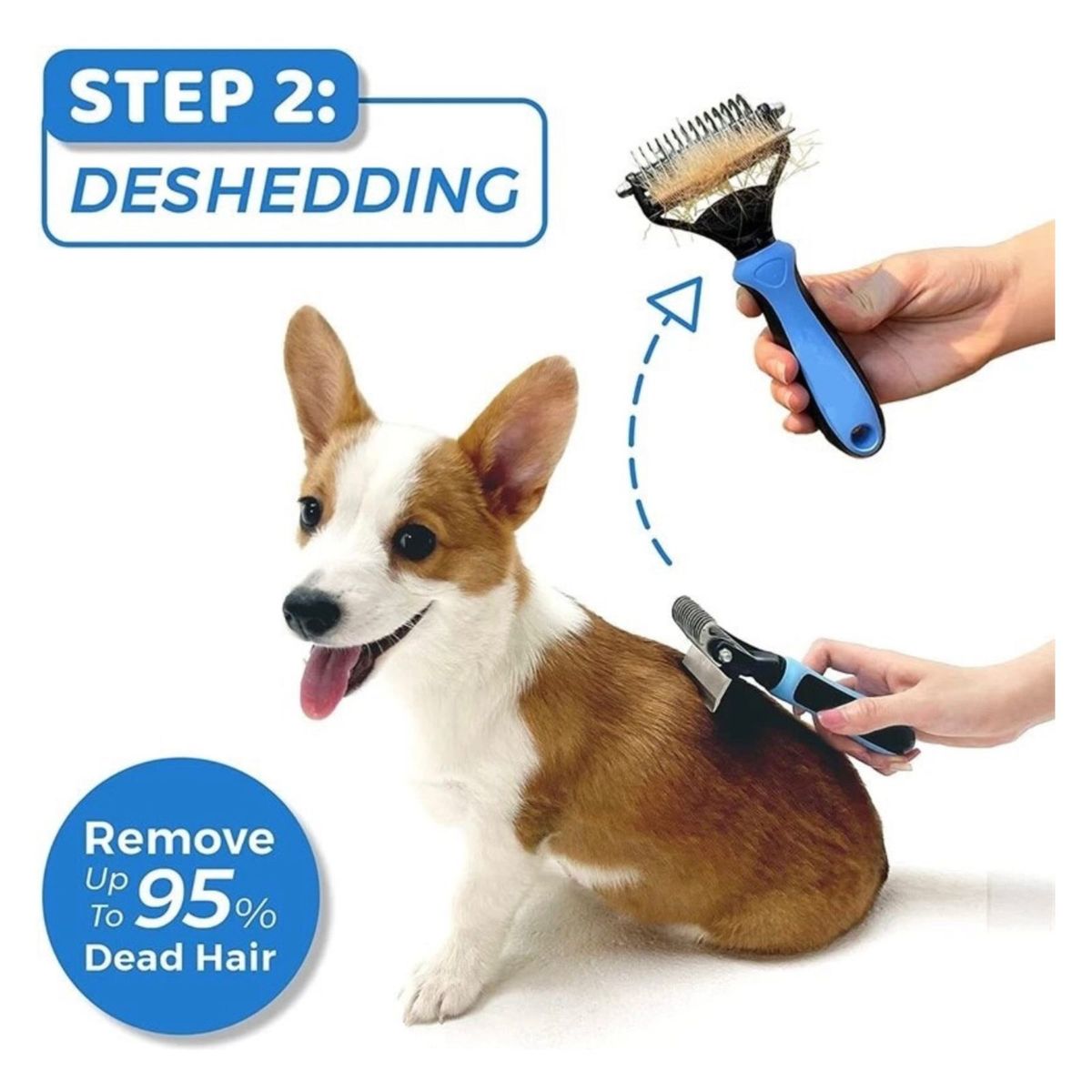 GENERICO - Cepillo Peine Removedor De Pelo 2 en 1 Para Mascotas Aseo