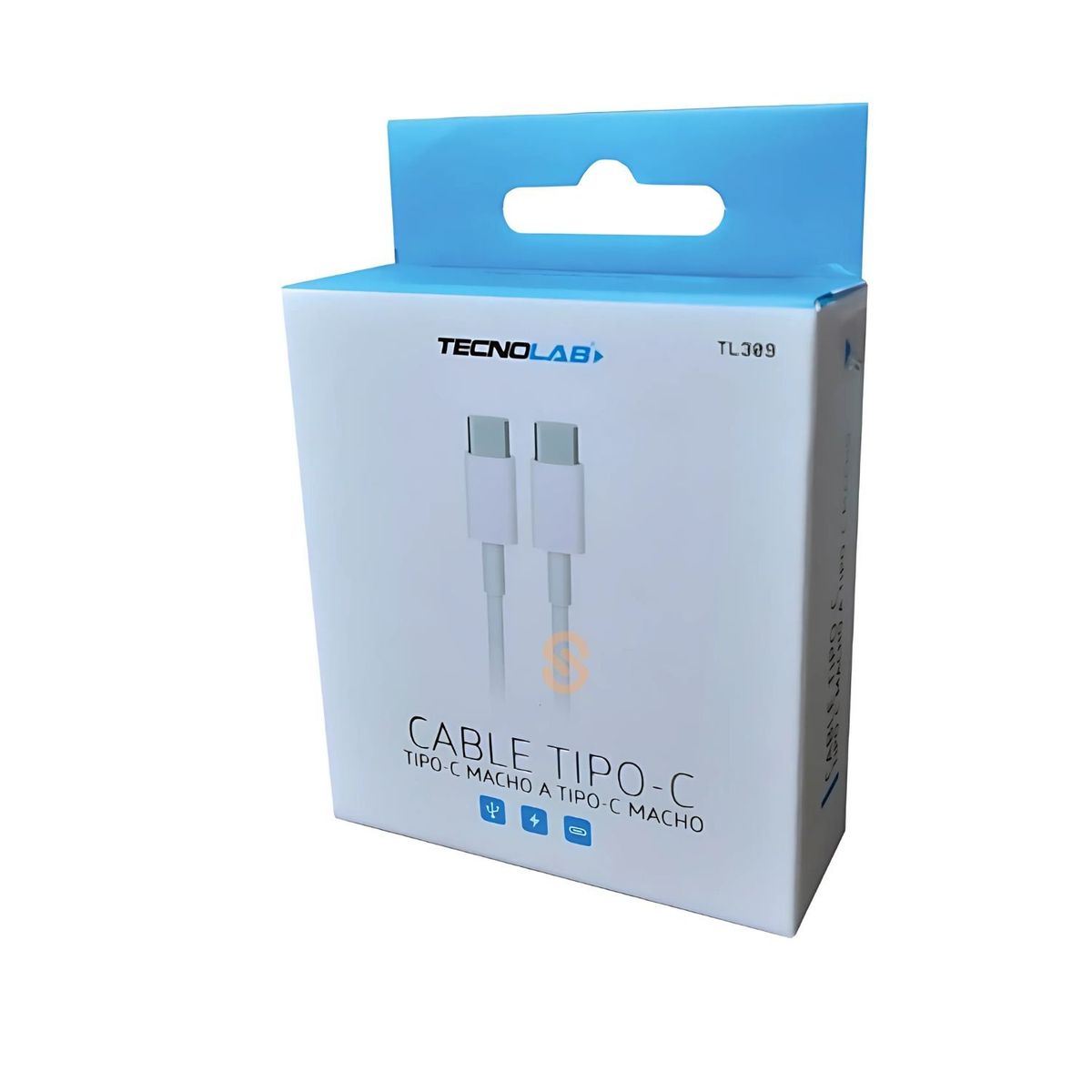 TECNOLAB - Cable Tipo C Macho A Tipo C Macho 1m - SC