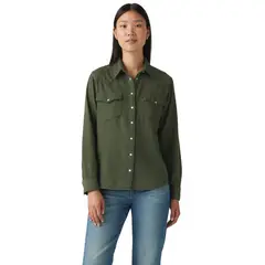 LEVIS - Camisa Mujer The Ultimate Western Verde
