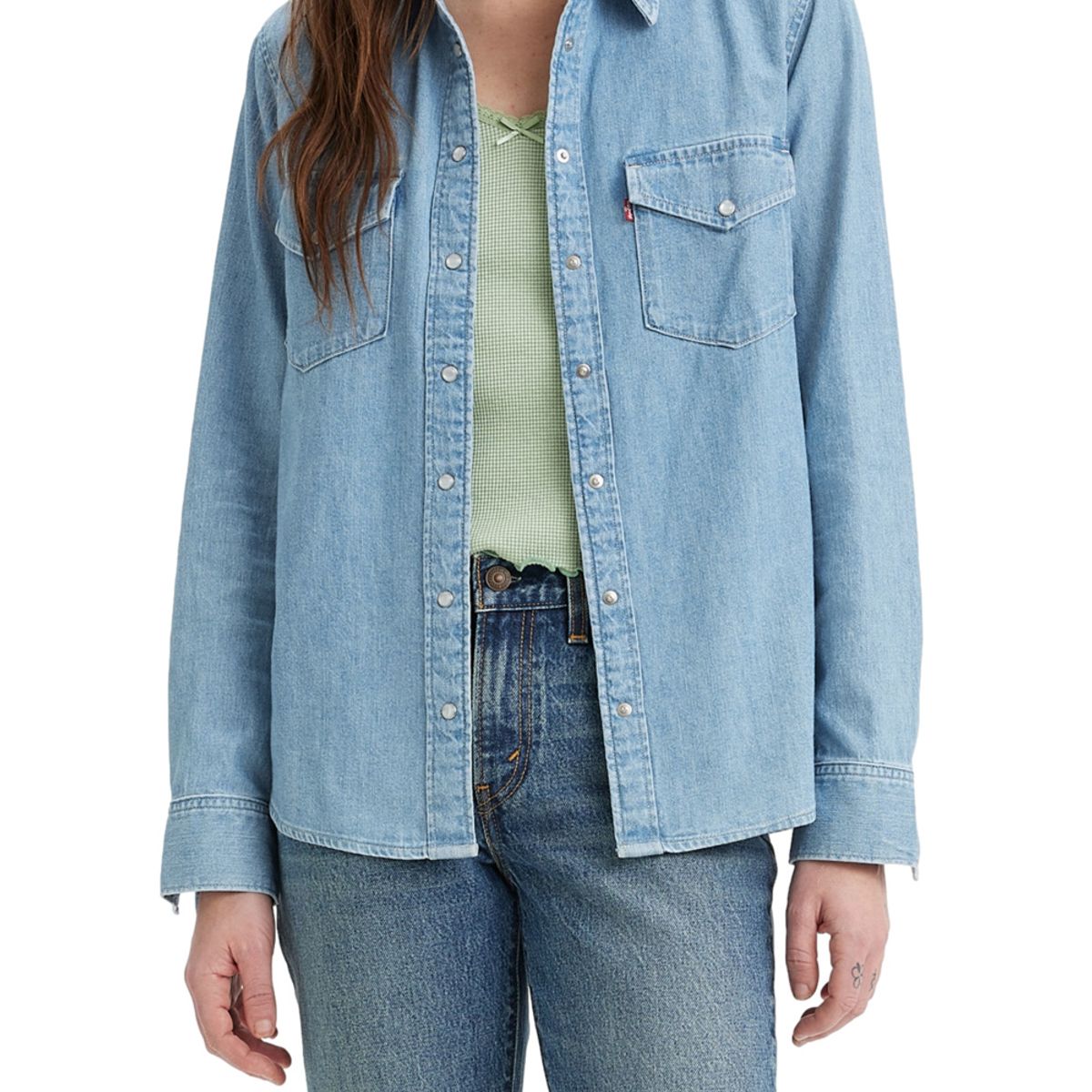 LEVIS - Camisa Mujer Iconic Western Celeste Levis