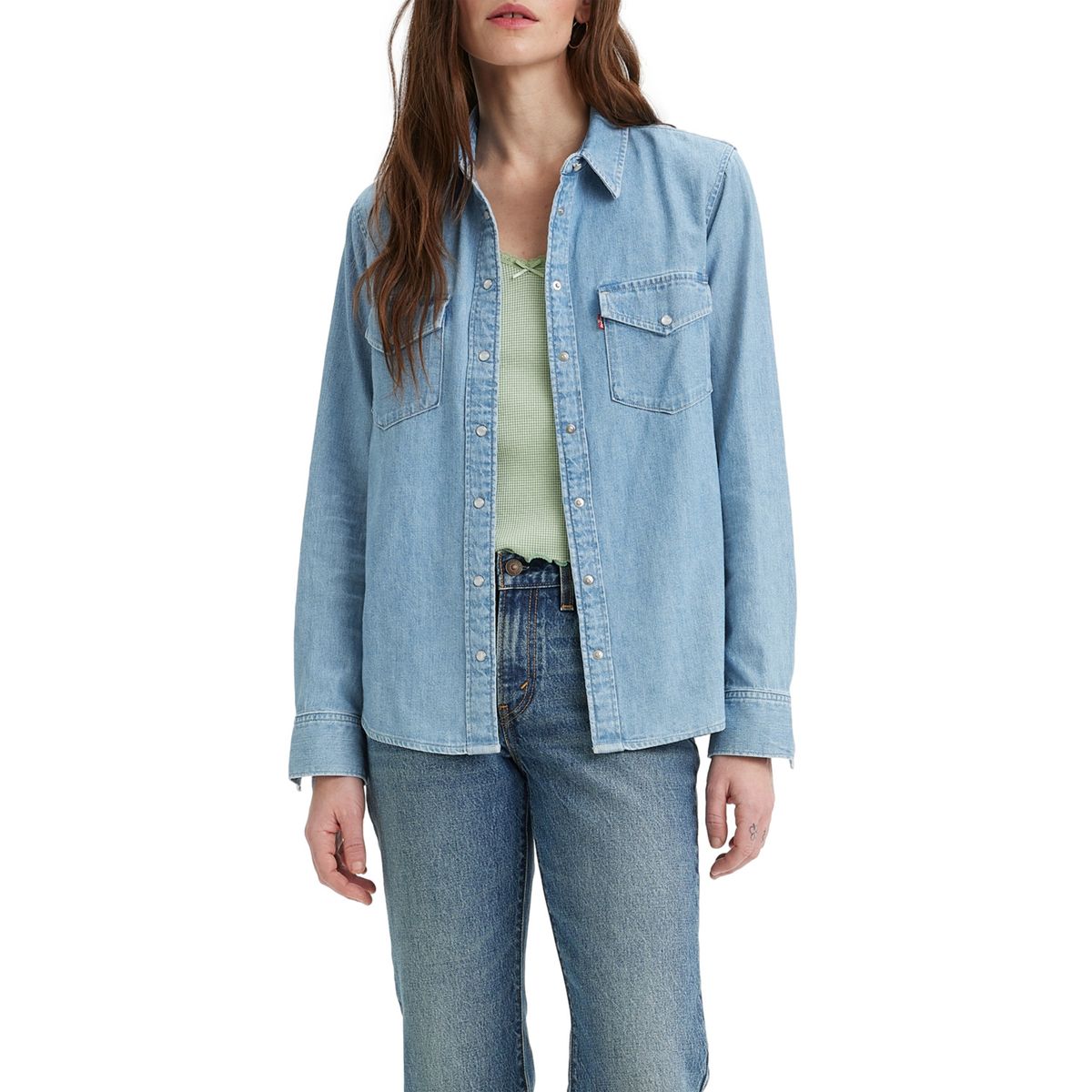 LEVIS - Camisa Mujer Iconic Western Celeste Levis