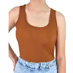 LIKE SHOP - Body Mujer Elasticado Acanalado Modelo Musculosa Z71