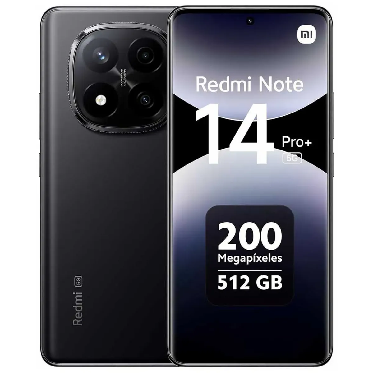 XIAOMI - Xiaomi Redmi Note 14 Pro Plus 5G  12GB RAM+ 512GB  Resistente agua IP68 Camara AI 200MP-Negro