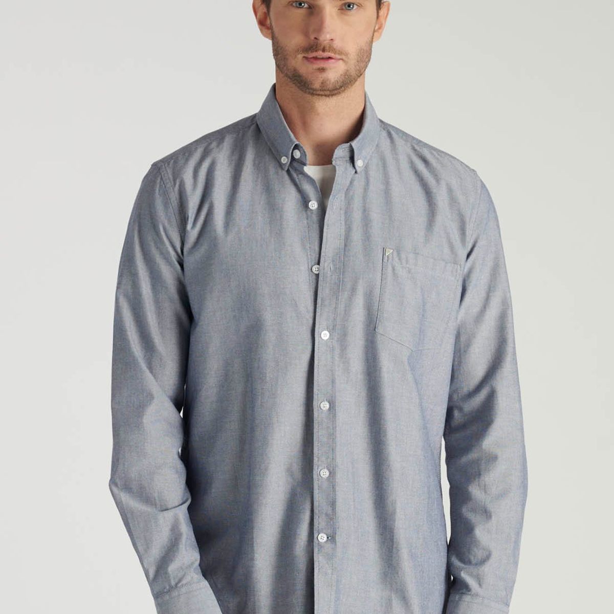 NEW MAN - Camisa Exeter Heritage Azul Newman