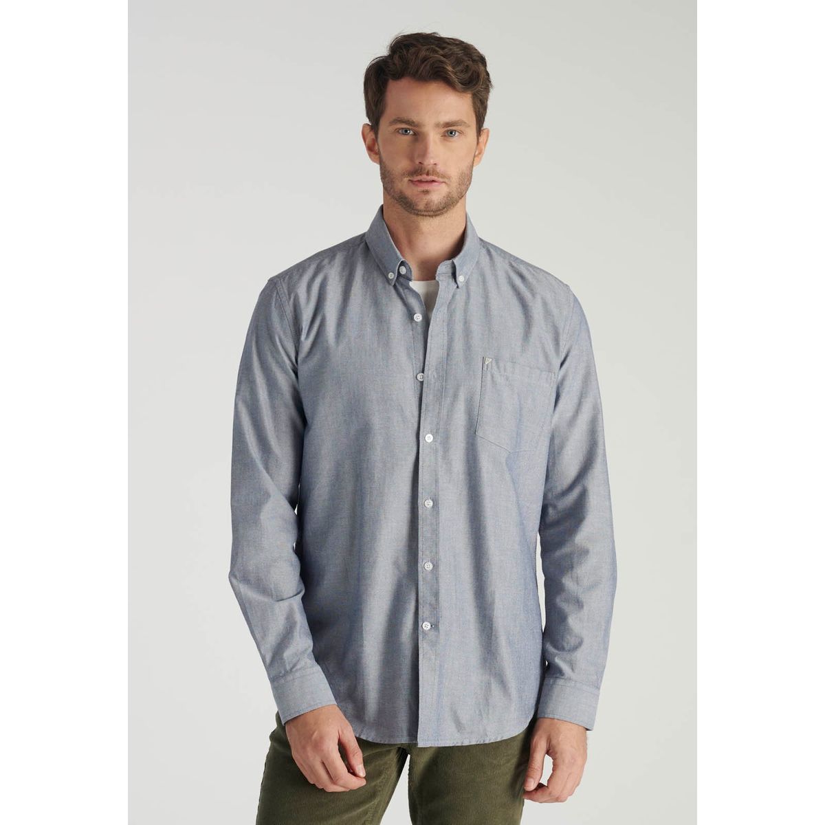 NEW MAN - Camisa Exeter Heritage Azul Newman