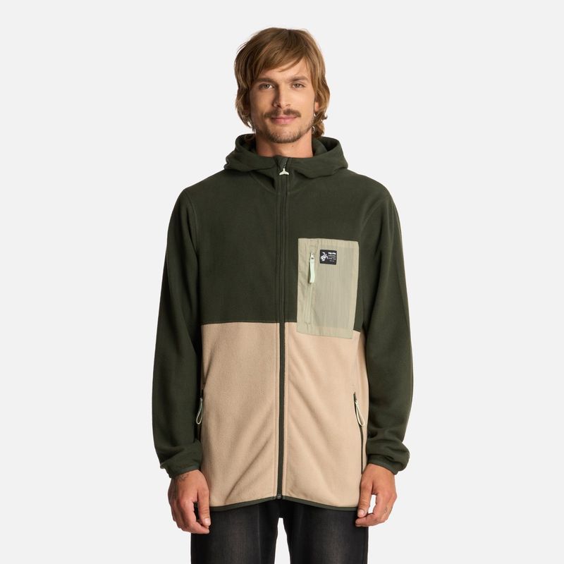 HAKA HONU - Polerón Hombre Leñero Verde Militar Haka Honu