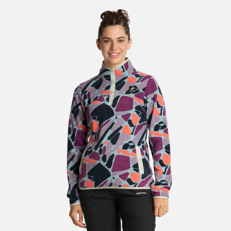 HAKA HONU - Polerón Mujer Tokerau Print Azul Noche Haka Honu