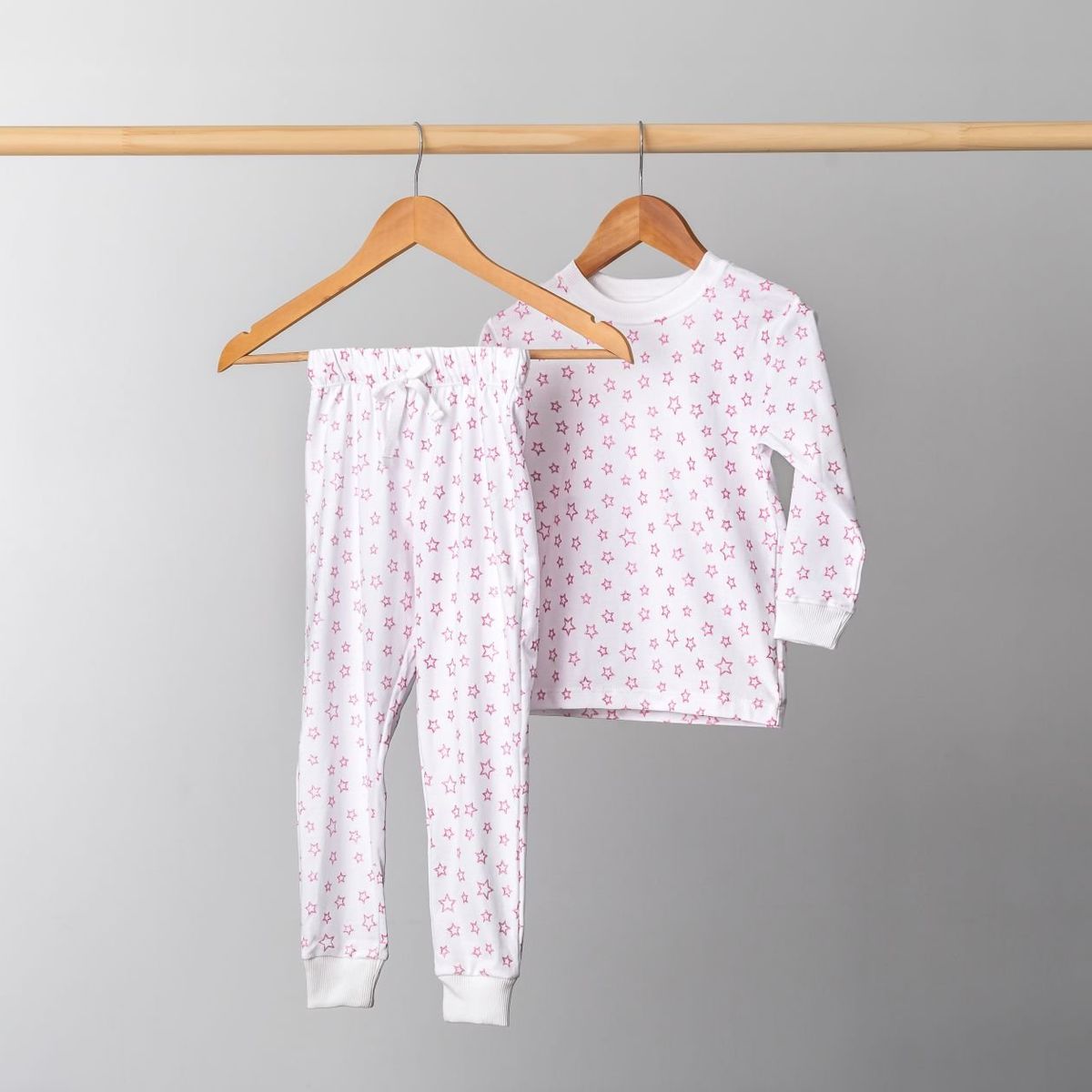 PIMMALU - Pijama Largo Niña Print Estrellas Algodón Pima Peruano