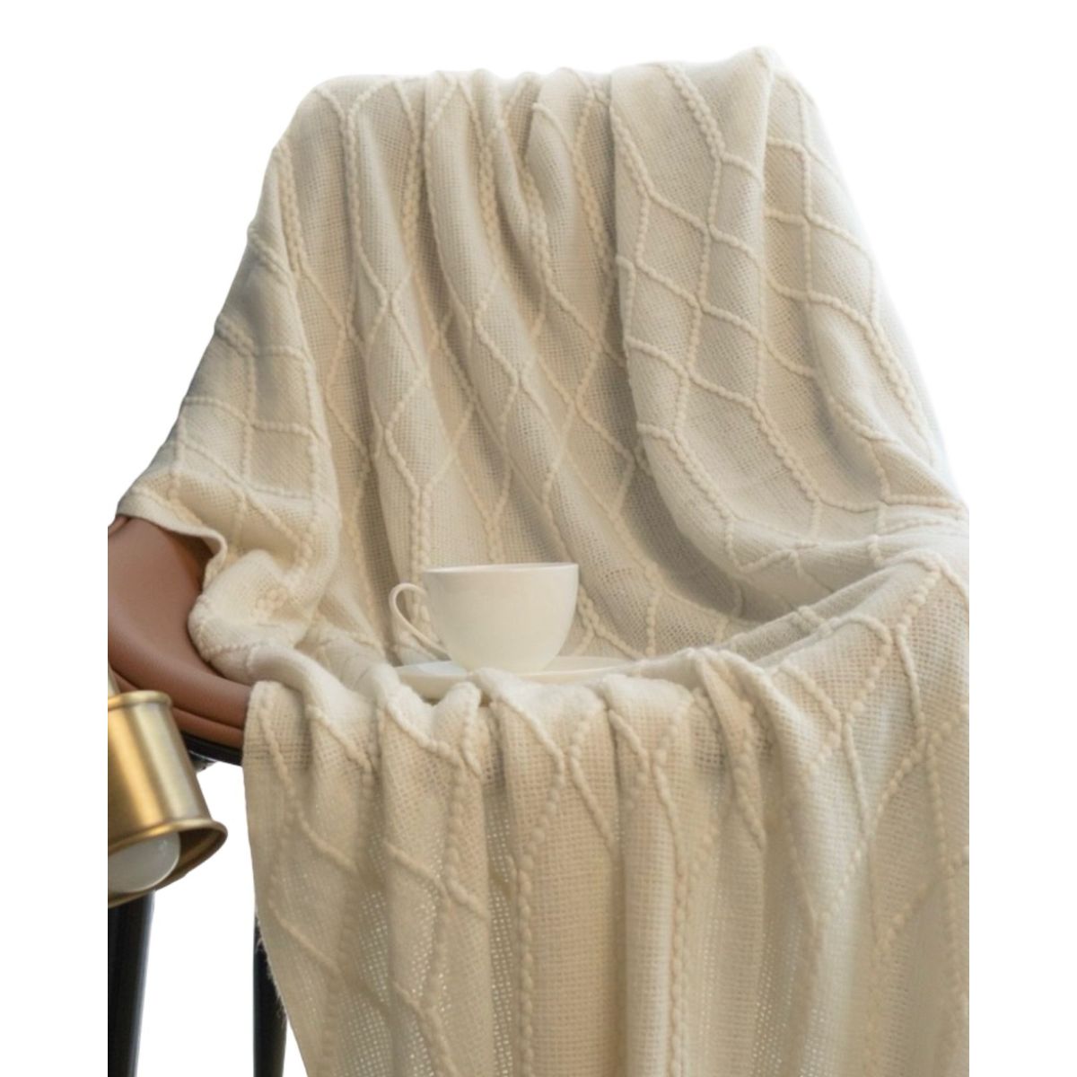 GENERICO - Mantas Tejidas para decorar  127x152 cm