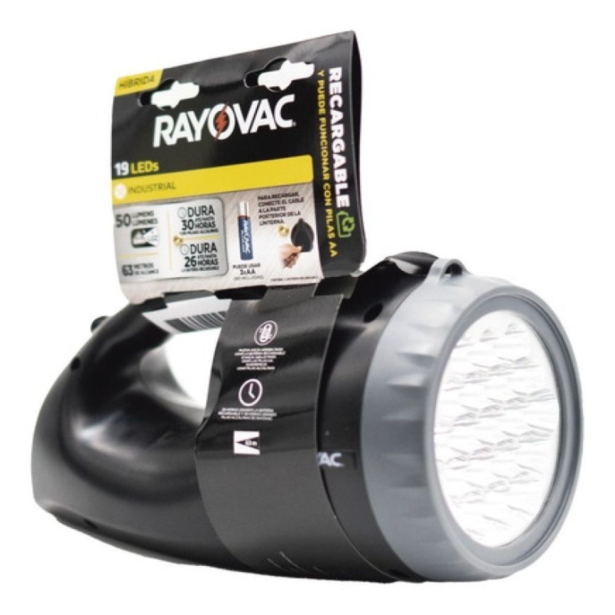 GENERICO - Linterna Rayovac Recargable 19 Leds Industrial