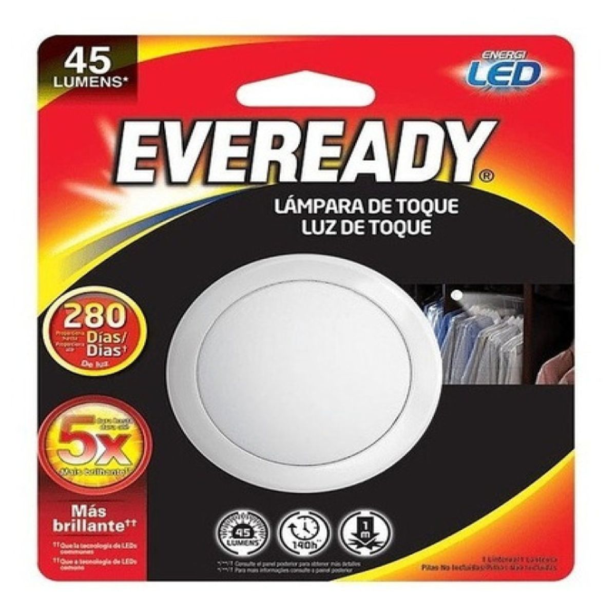 EVEREADY - Lampara Led De Toque  Luz De Toque Eveready Color Blanco