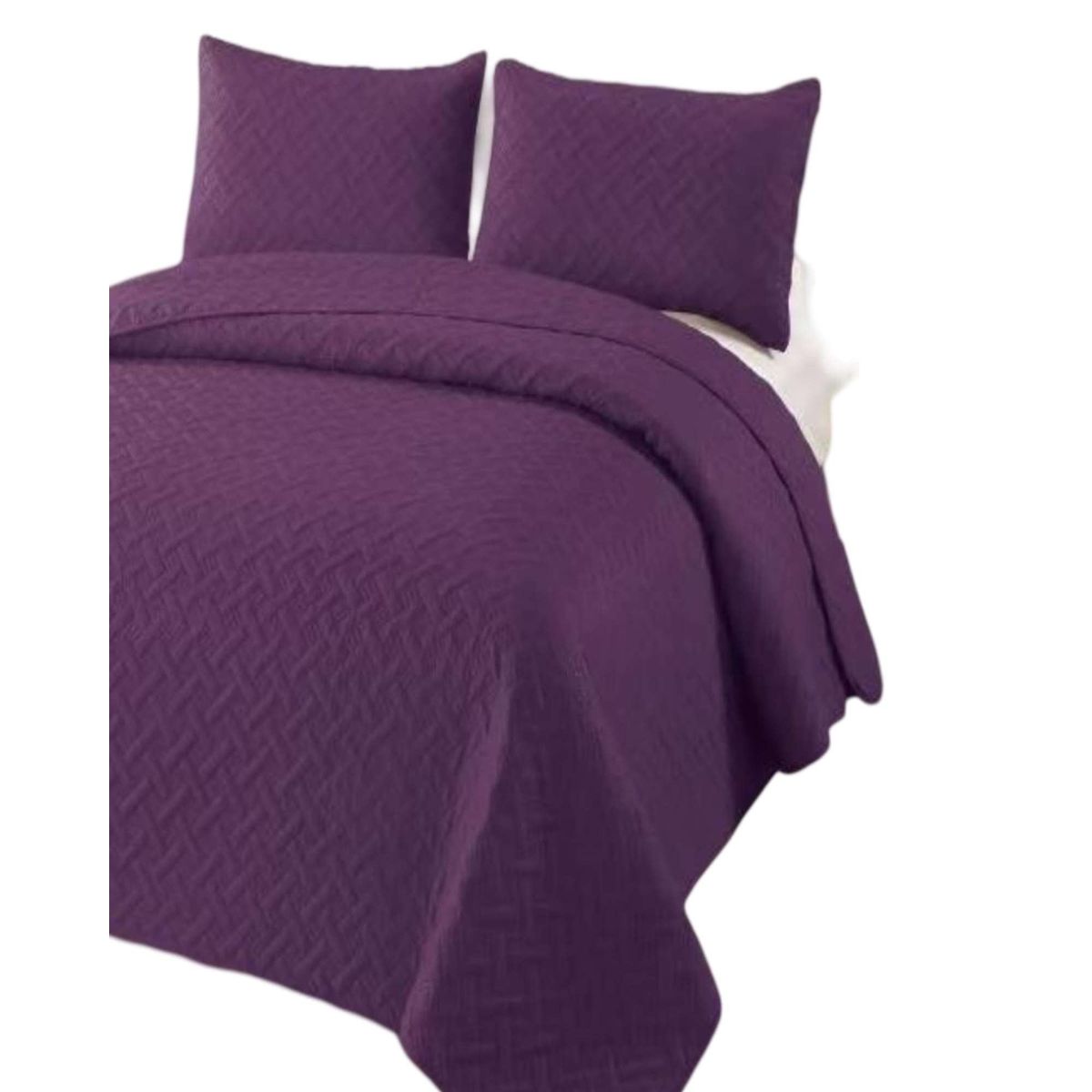 GENERICO - COBERTOR COLCHAS QUILT DE VERANO 2 PLAZAS MORADO