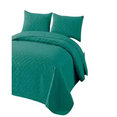GENERICO - COBERTOR COLCHAS QUILT DE VERANO 2 PLAZAS TURQUESA