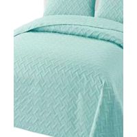 COBERTOR COLCHAS QUILT DE VERANO 2 PLAZAS CELESTE