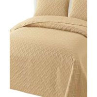 COBERTOR COLCHAS QUILT DE VERANO KING BEIGE