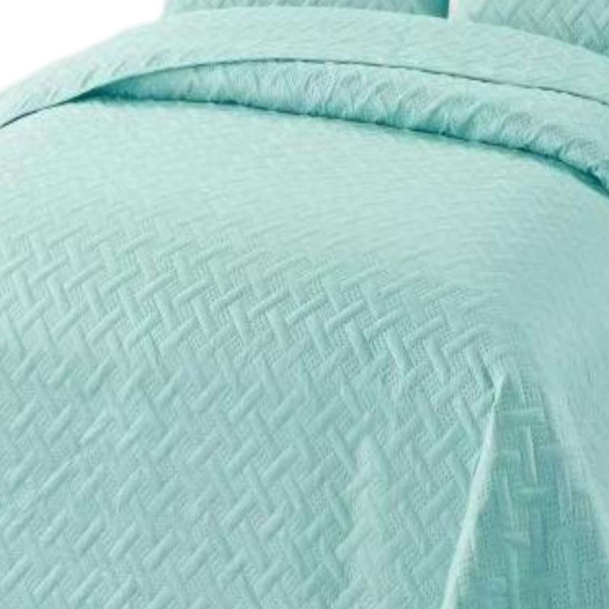 GENERICO - COBERTOR COLCHAS QUILT DE VERANO KING CELESTE