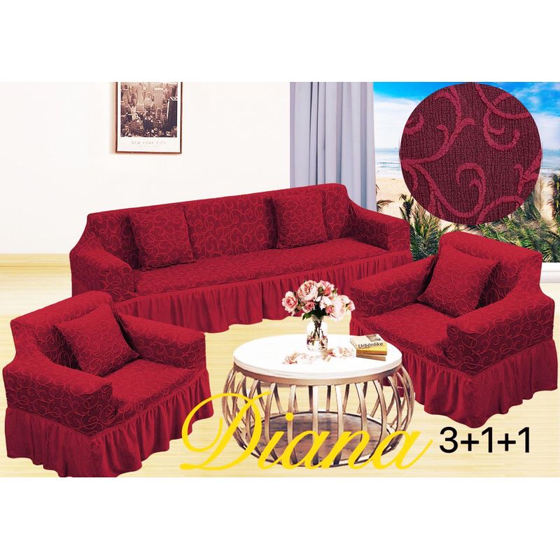 GENERICO - JUEGO DE FUNDAS DE SILLON TURCAS 3 C +1C+1C