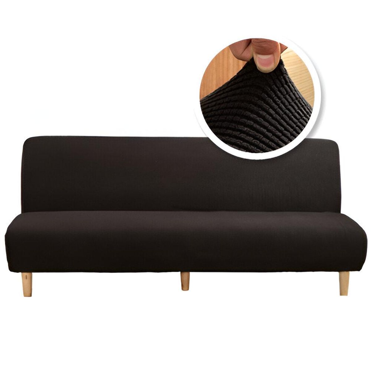 GENERICO - FUNDA DE FUTON CUADRILLE NEGRO 160x230