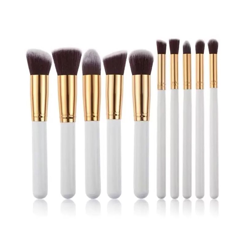 GENERICO - Set Brochas Maquillaje Profesional 10 Uds