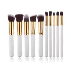 GENERICO - Set Brochas Maquillaje Profesional 10 Uds