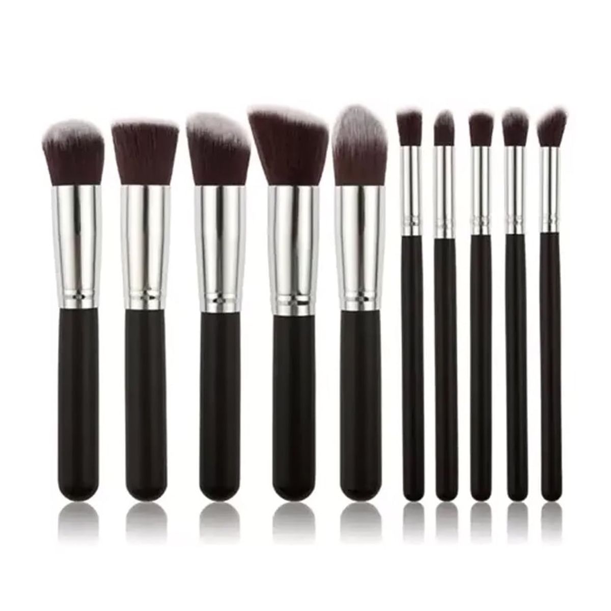 GENERICO - Set Brochas Maquillaje Profesional 10 Uds