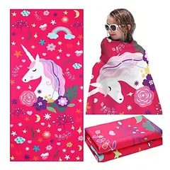 IUNIK - Toalla Párvulo Niña Algodón Playa Infantil rosa