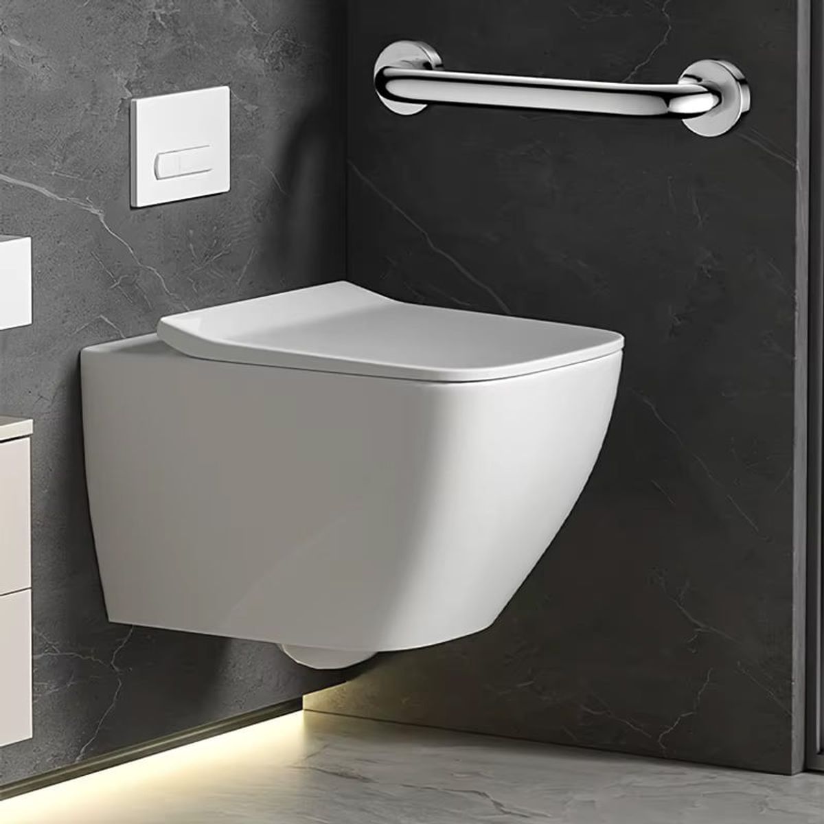 GENERICO - Pack de 3 Manillas Agarraderas de Ducha de Acero Inoxidable