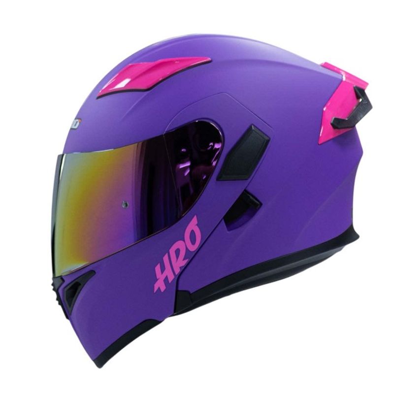 HRO - Casco Moto Hro 3400dv solid mr fc Abatible Sun Visor Certificación Dot Talla S