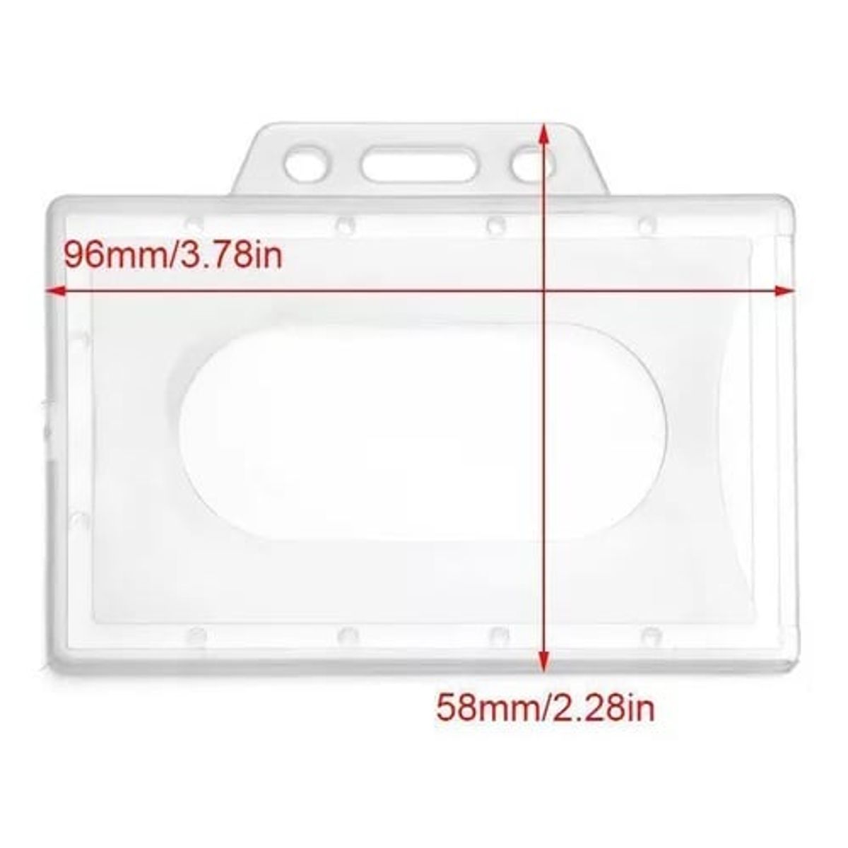 50× Porta Credencial Horizontal Plastico Transparente Rigido, marca KUANGYE - Foto 2