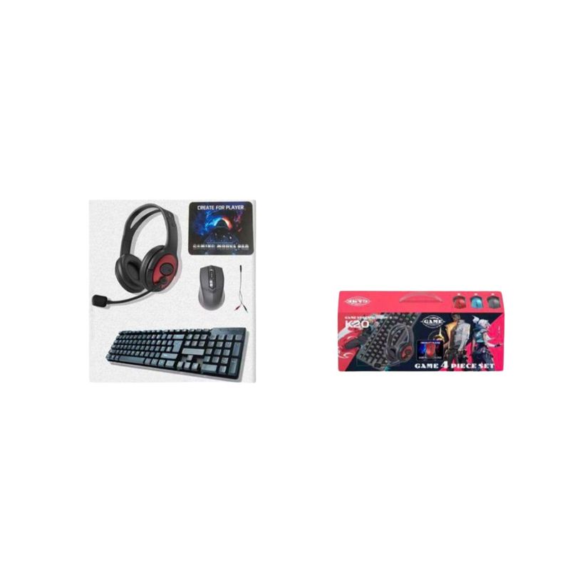 GENERICO - Kit Gamer K20 Mouse Teclado Mousepad Y Audífonos MT