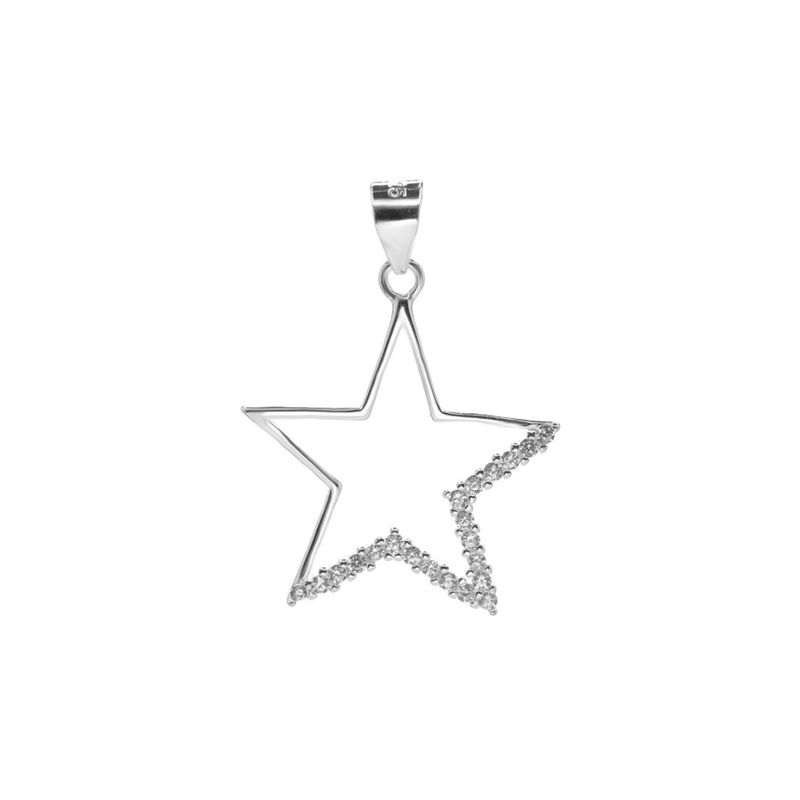 GENERICO - Colgante de Plata Estrella Bordes con Circones