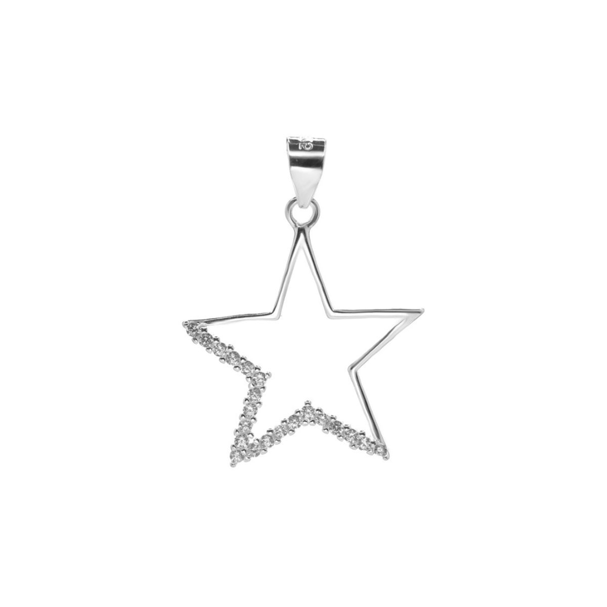 GENERICO - Colgante de Plata Estrella Bordes con Circones