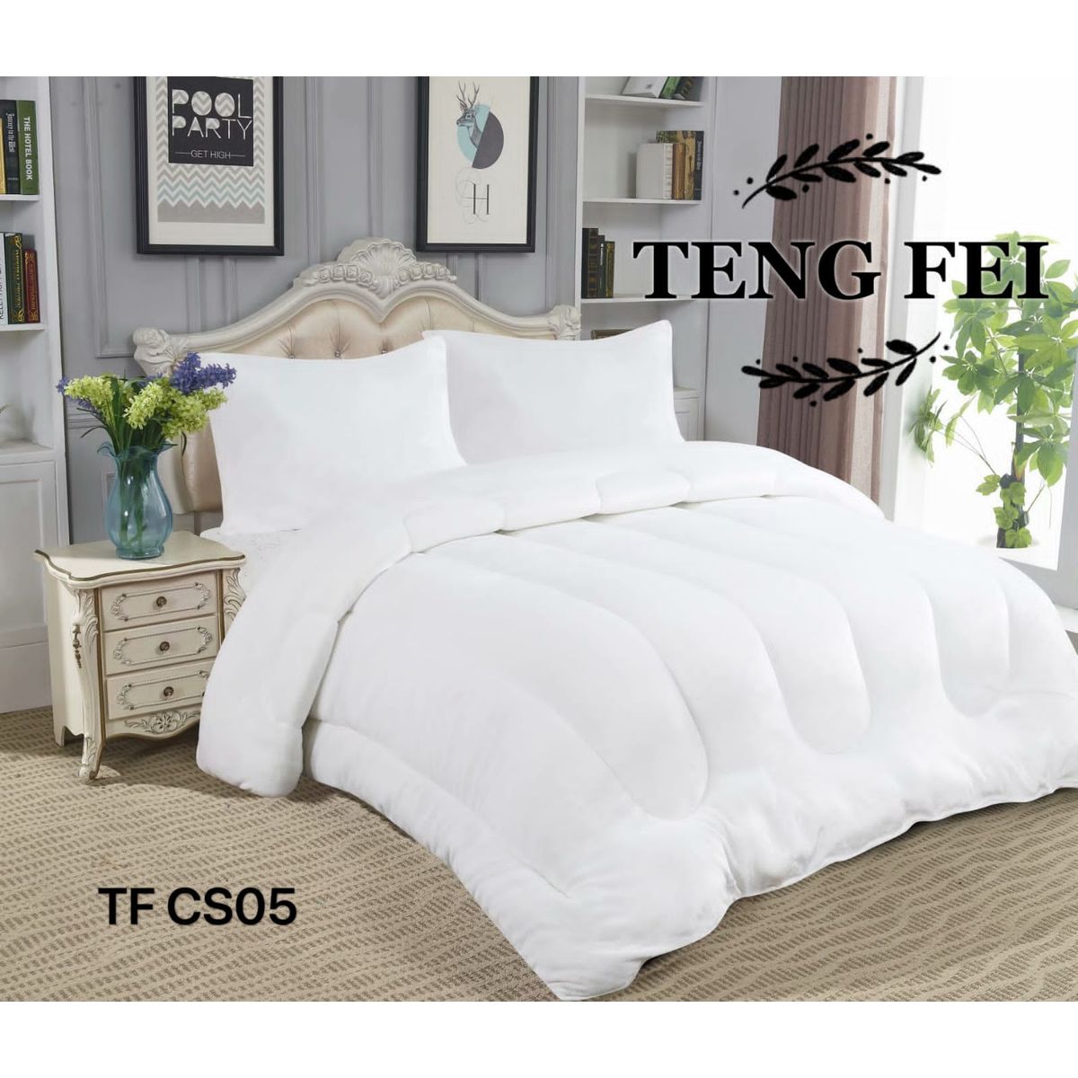 GENERICO - Cubrecama de Invierno Plush con Chiporro King Blanco TFCS05