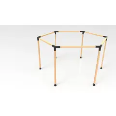 GENERICO - KIT DE PÉRGOLAS HEXAGONAL PILARES DE MADERAS DE 4x4 PULGADAS