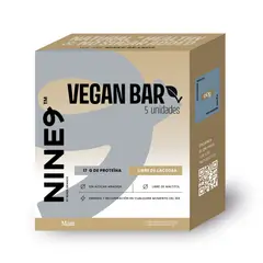 NINE9 BRANDS - Barras de Proteina Vegana NINE9 Bar Maní - 5 unidades