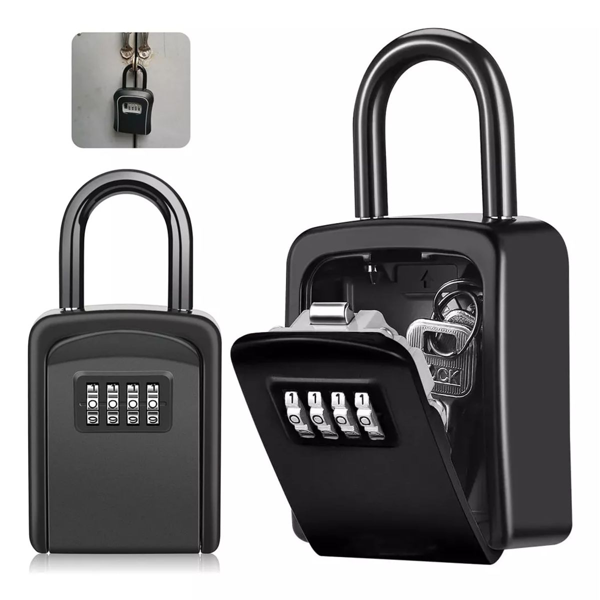 KUANGYE - Caja Seguridad Porta Llave Candado Clave Para Muro Colgador