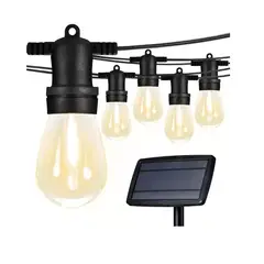 GENERICO - Luces Solar 10 Led Ampolleta Calida Calido 5 Mtrs Color De Las Luces