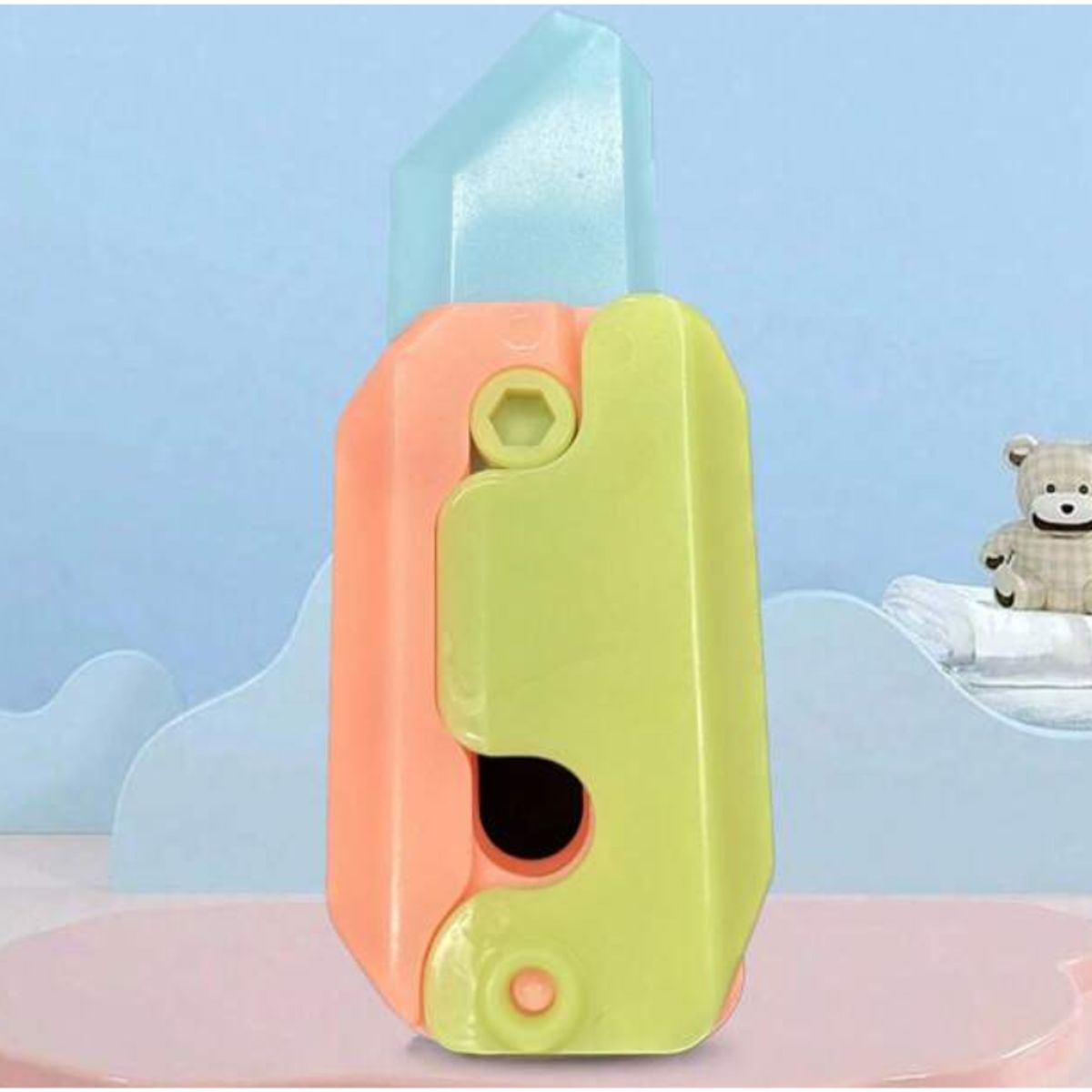 GENERICO - Minicuchillo Retractil-cuchillo Fidget Gravity tiktok Toy