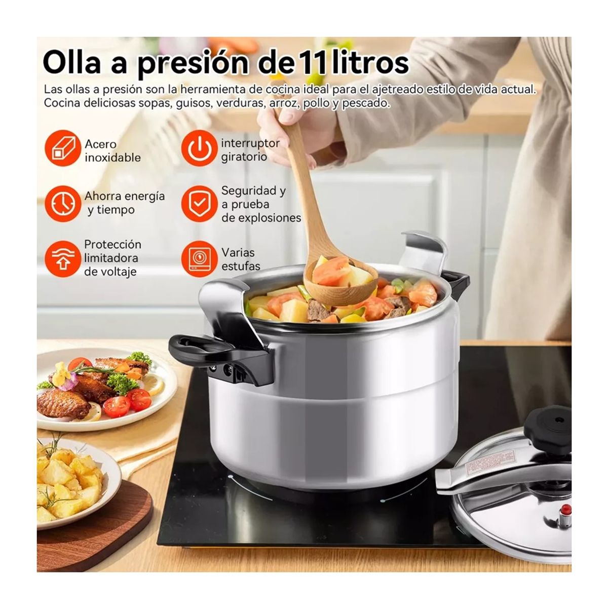 DORAL - Olla a Presión Doral Aluminio 9 Litros