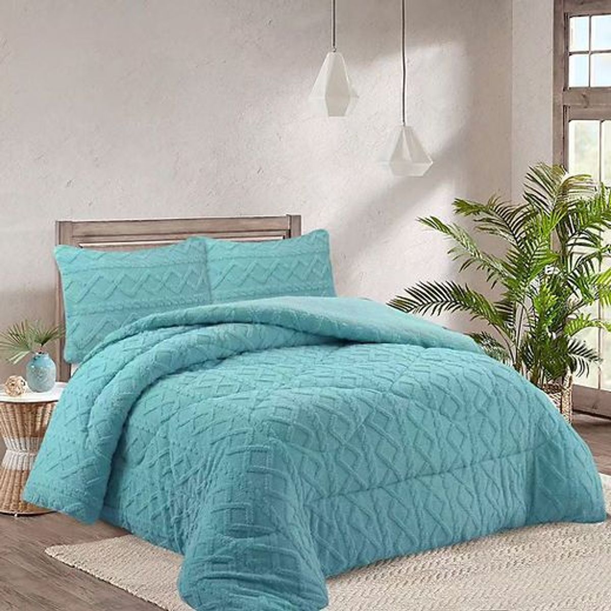 GENERICO - Cobertor Chiporro trenzado invierno 1.5 Plaza