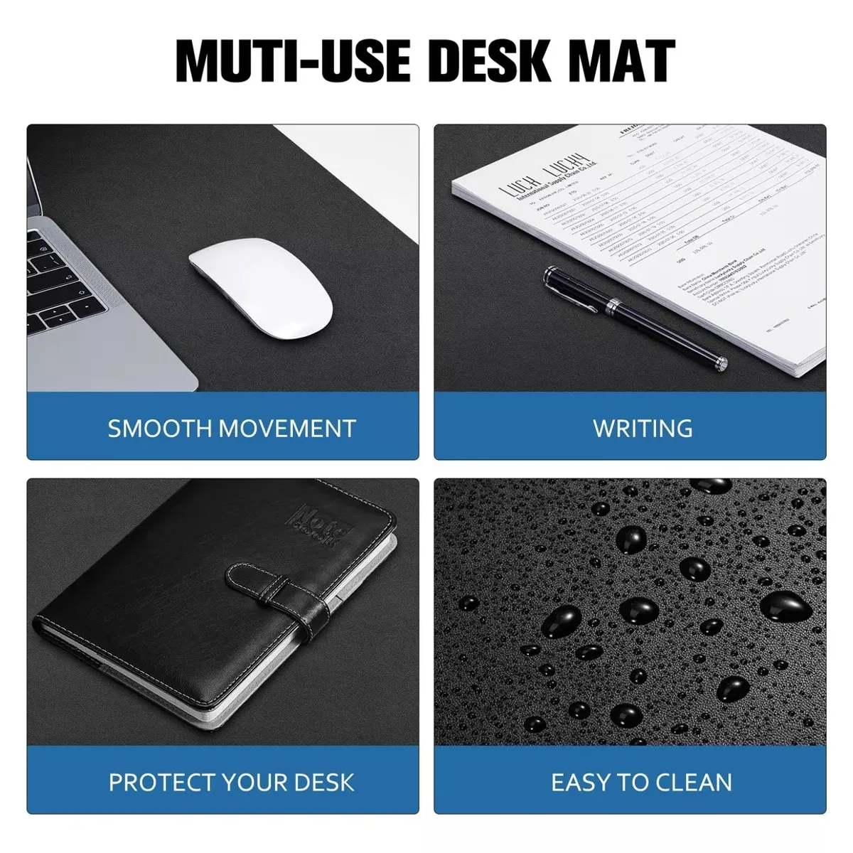 KUANGYE - Mouse Pad Cubierta Tapete Escritorio Extra Grande 80x40cm