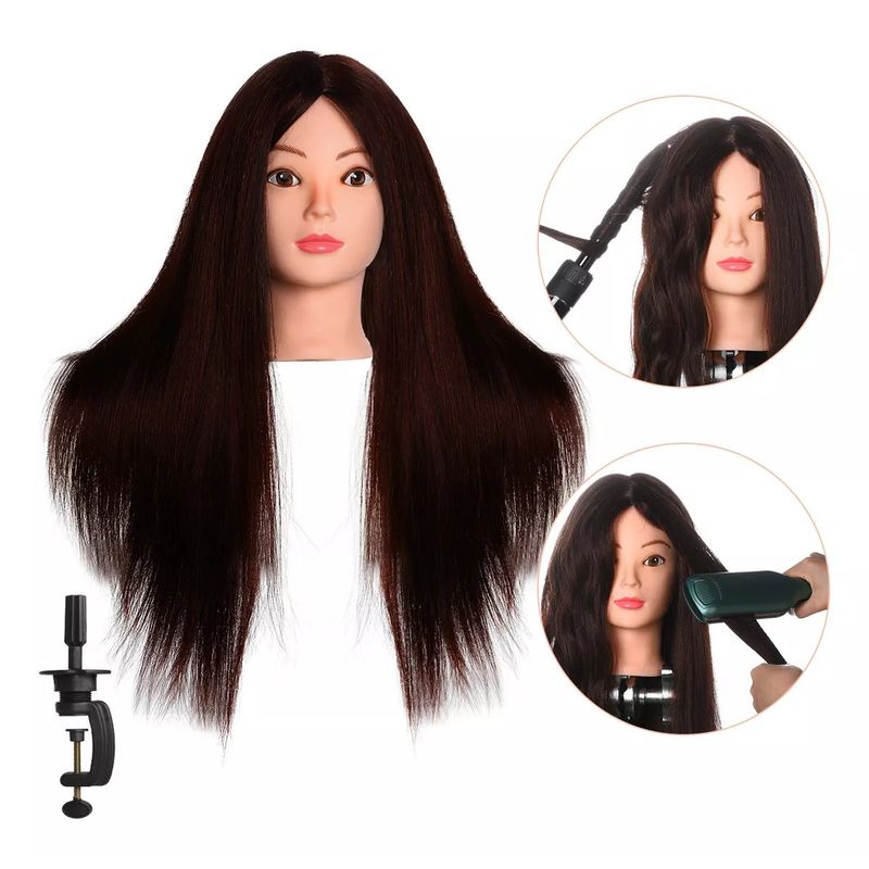 KUANGYE - Cabeza De Maniquí De Entrenamien Para Práctica Peluquería