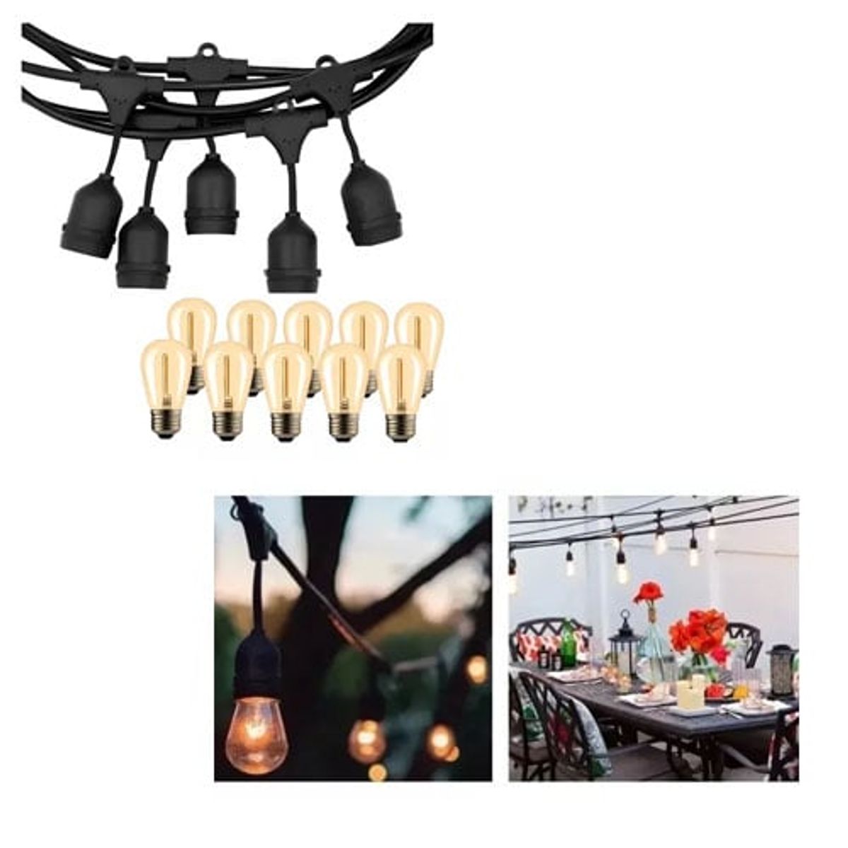 GENERICO - Guirnaldas Jardín Cascada Luces Terrazas