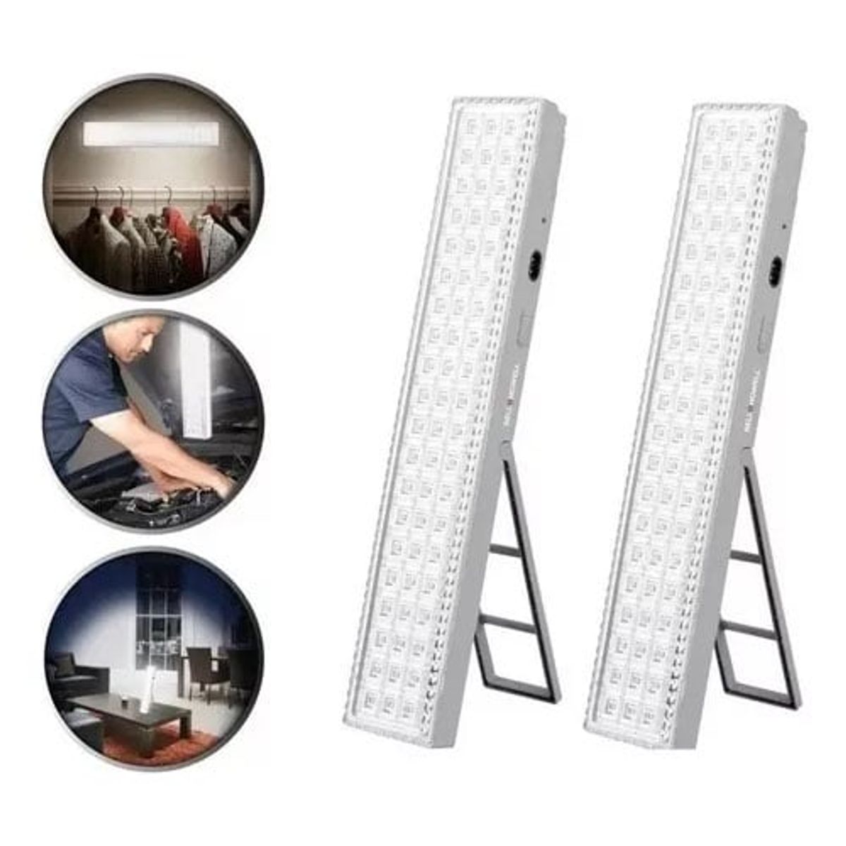 GENERICO - Pack  de 2 Lámparas Luz Led De Emergencia Recargable