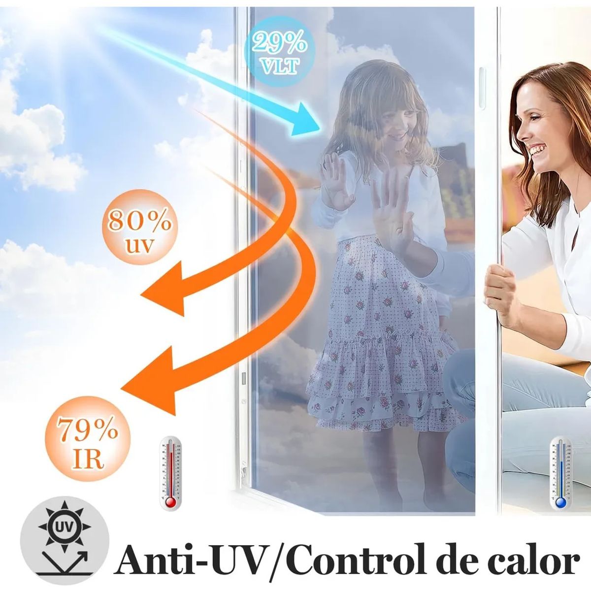 KUANGYE - Lamina Film Polarizado Espejo Silver15% Profesional 152x1 M