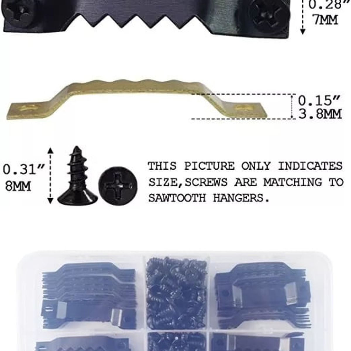 KUANGYE - 100 Piezas Gancho De Diente De Sierra Accesorios Suspensión