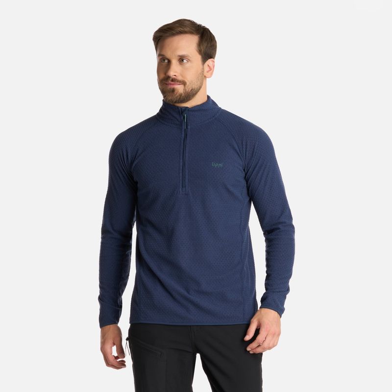 LIPPI - Polerón Hombre Jacaranda Nano-F 14 Zip Azul Marino Lippi